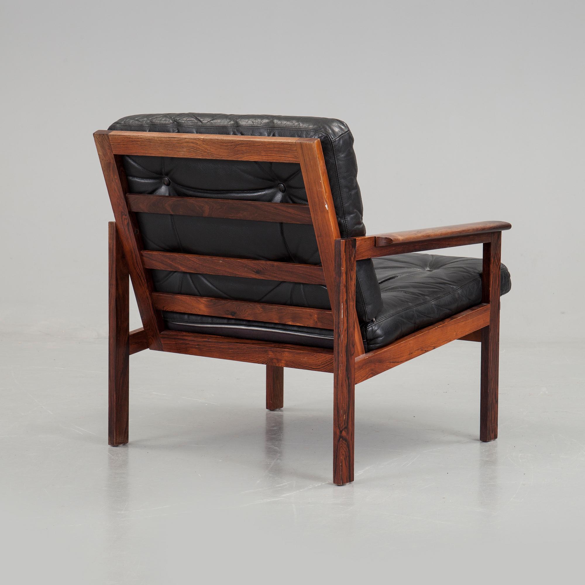 ILLUM WIKKELSÖ, soffa samt fåtölj, "Capella", N Eilersen, 1960/70-tal.