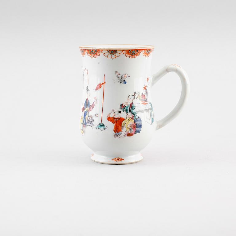 MUGG, porslin, Kina, Qianlong 1736-1795.