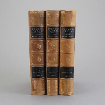 SVENSKA FÅGLAR, 3 volymer, M,W och F. von Wright, Stockholm 1924-29.