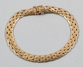 ARMBAND, 18K guld, 19 gram.