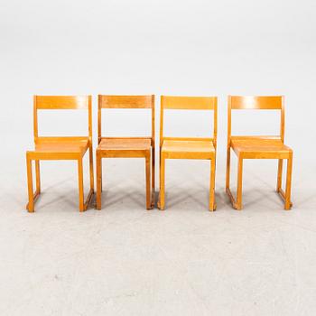 Sven Markelius, chairs, 8 pieces, "Orkesterstolen", mid/second half of the 20th century.