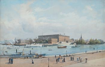 342. Anna Palm de Rosa, View over the Royal Palace, Stockholm.