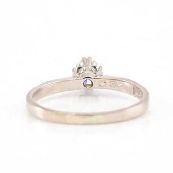 Solitaire ring in 18K white gold with a round brilliant-cut diamond, Örns Jewellers Gothenburg 1973.