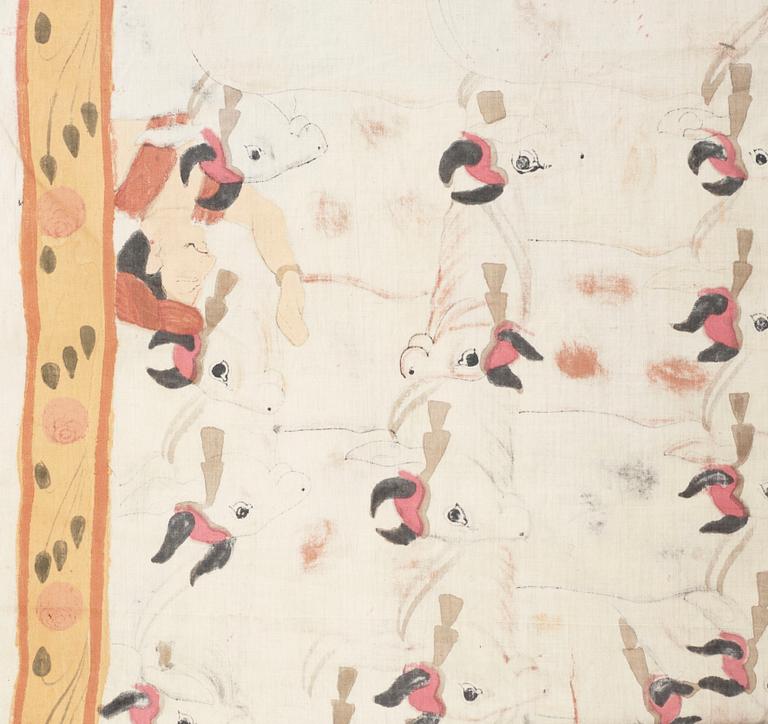 VÄGGBONAD, Indien, 1900-tal.