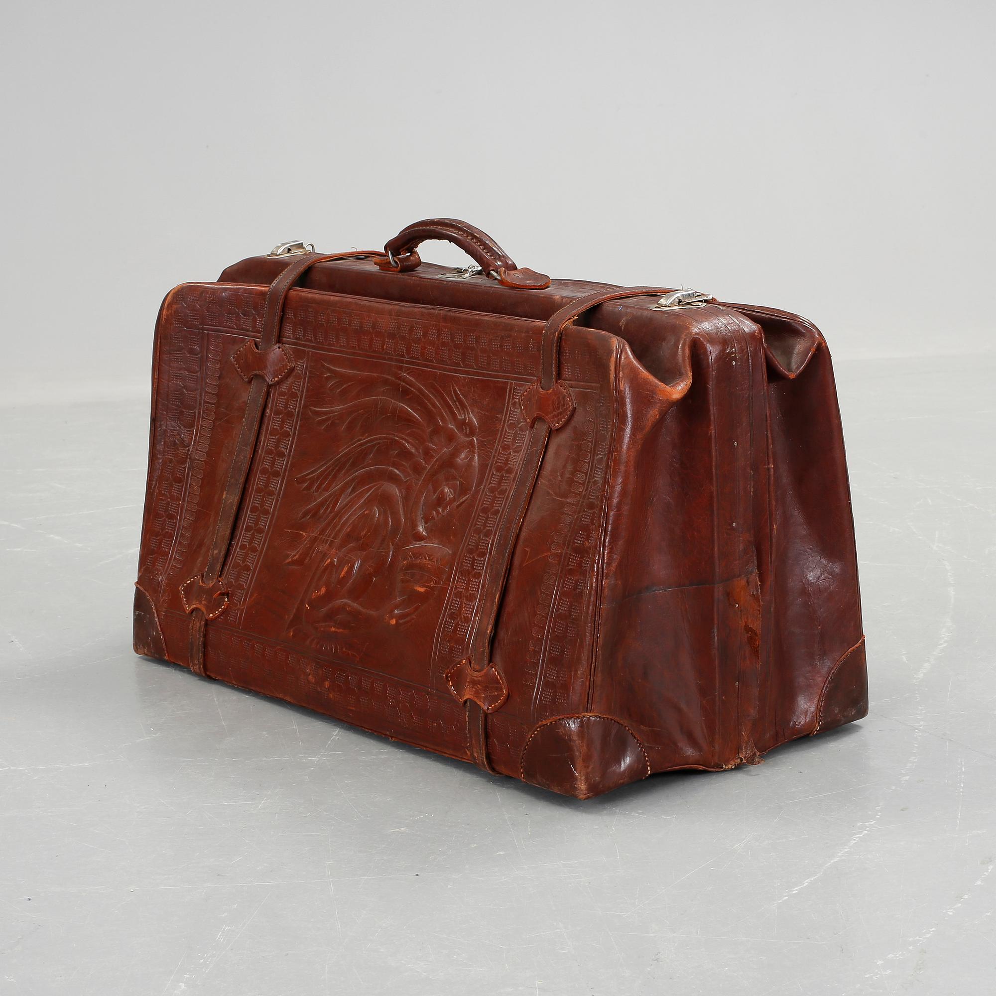 VÄSKA, läder, 1930/40-tal. Stämpelmärkt "Made in Germany".
