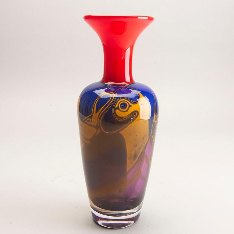 Elna Melusine Jolom, a signed and dated graal glass vase 2014.