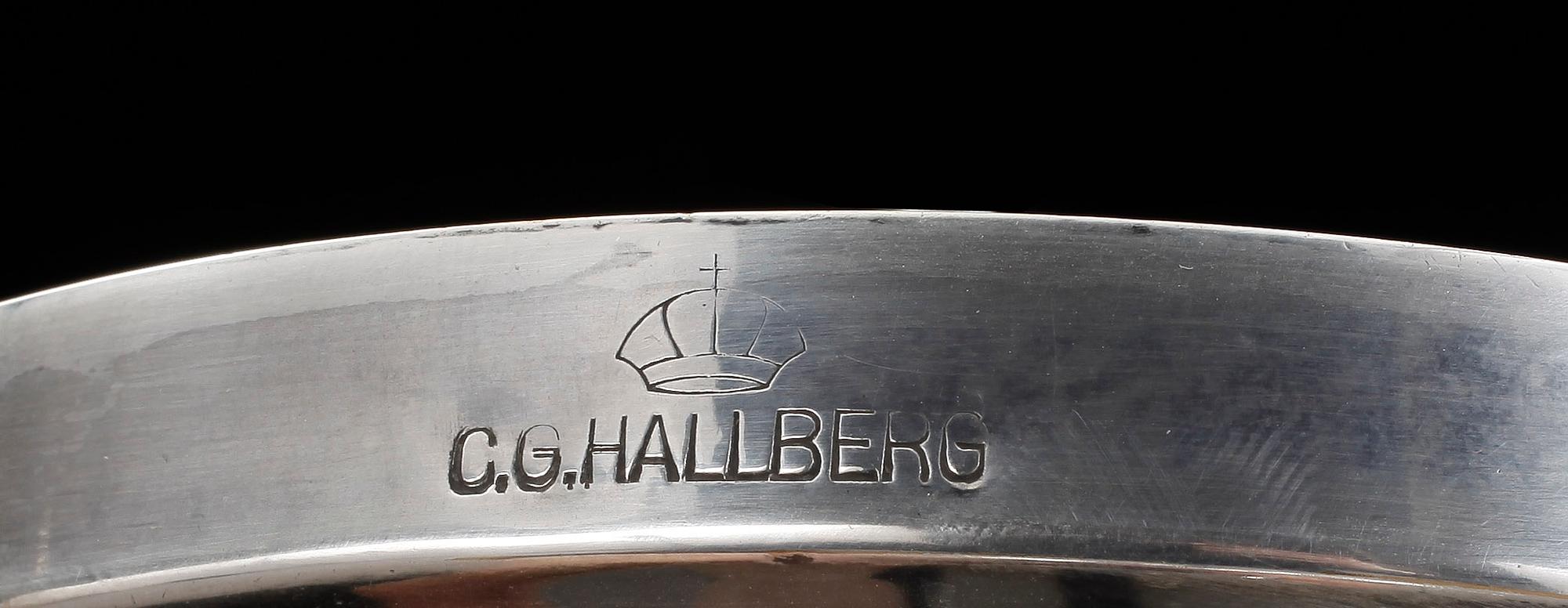 LJUSKRONA, nysilver. C.G. Hallberg, Stockholm, 1920-tal. H ca 90.