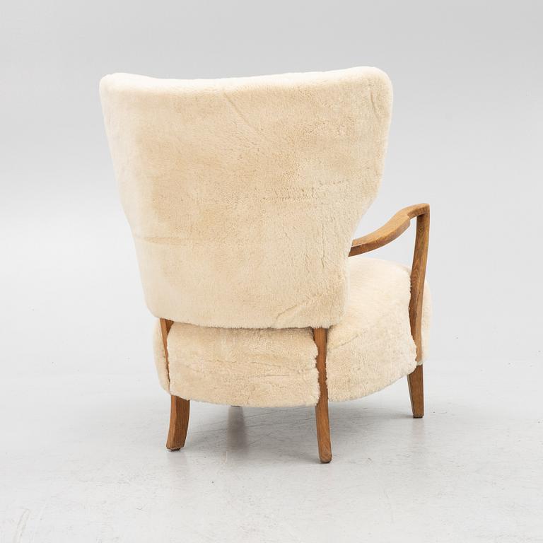 Lounge chair, Danish Modern, Danish cabinetmaker, 1940s.