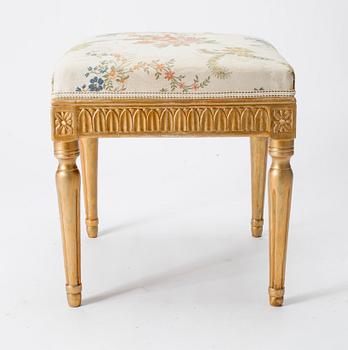 TABURETT, Louis XVI-stil, tidigt 1900-tal.