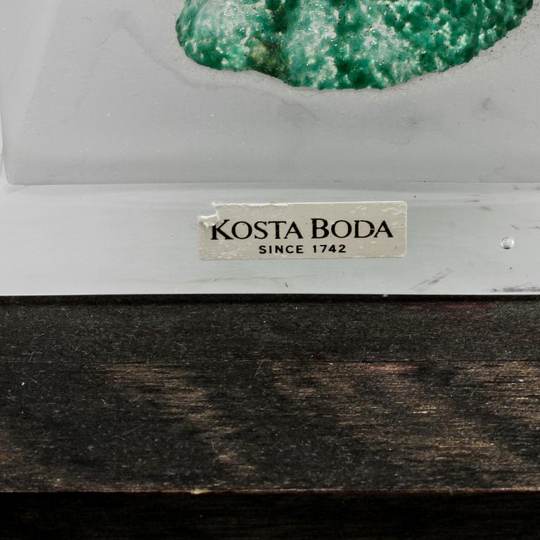 SKULPTUR, glas, Kjell Engman, Kosta Boda, ej signerad, 1900-talets andra hälft.