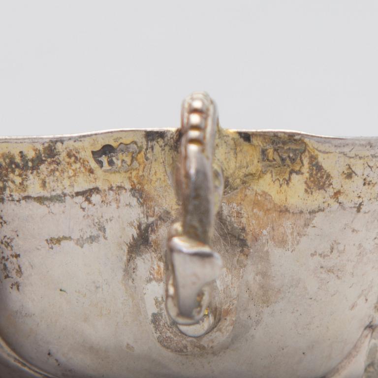 A SWEDISH BAROQUE TASTEVIN, silver, Linköping, Johan Valentinsson Weber 1668-1683, weight 22 g.