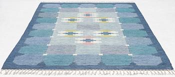 Ingegerd Silow, a carpet, 'Siljan', flat weave, c 280 x 195 cm, signed IS.