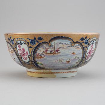 Bålskål, kompaniporslin. Qingdynastin, Qianlong (1736-95).
