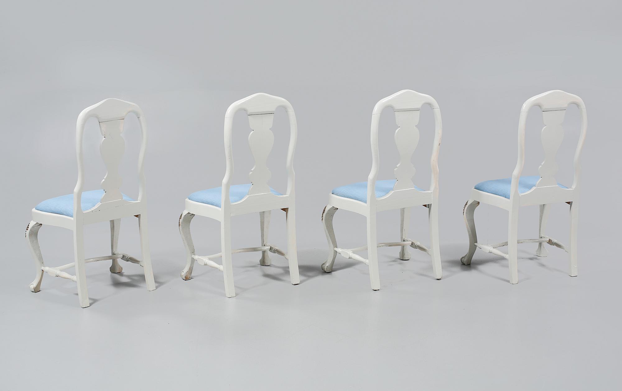 STOLAR, 4 st, senbarockstil, tidigt 1900-tal.