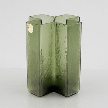 Bodil Kjær, a glass 'Cross Vase', Gullaskruf, Sweden, 1960's.