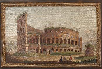 MIKROMOSAIK. Italien, sannolikt 1800-talets första hälft.