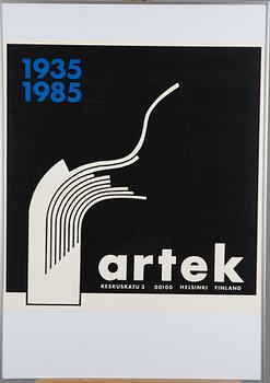 AFFISCH, "Artek 1935-1985", design Ben af Schultén.