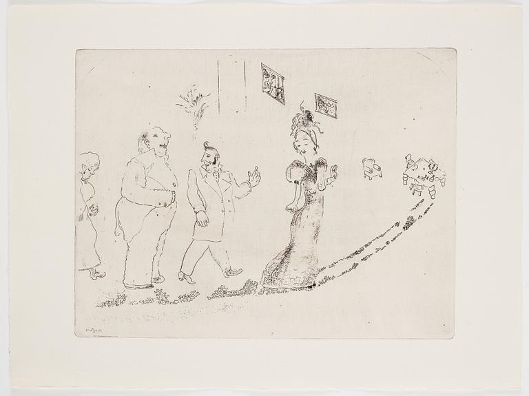 MARC CHAGALL, 71 st etsningar ur upplagan om 285 exemplar på Arches/MBM/J. Perrigot-papper, 1923-1948.