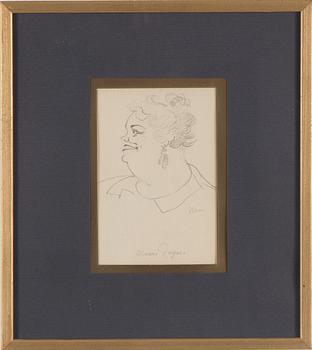 EINAR NERMAN, a scetch, signed.