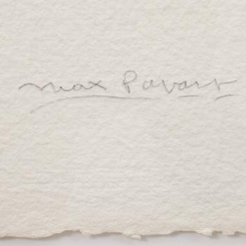 MAX PAPART, blandteknik, sign o numr 38/90.