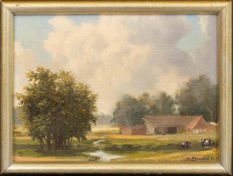 ANDERS EMGÅRD, olja på duk signerad och daterad 85.