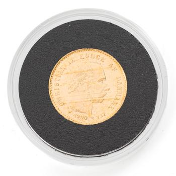 Guldmynt, Danmark, Christian IX, 10 kroner, 1900.