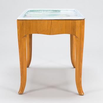 Rut Bryk, Teepöytä, tarjotin keramiikkaa, signeerattu Rut Bryk, 1945, Arabia.