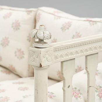 A Swedish Gustavian sofa, late 18th century.
