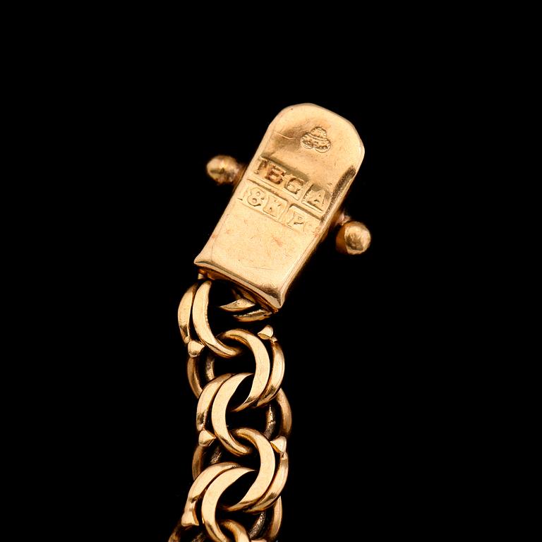 ARMBAND, 18K guld, svenska stämplar, 1940-tal. Total vikt ca 8,5 g.