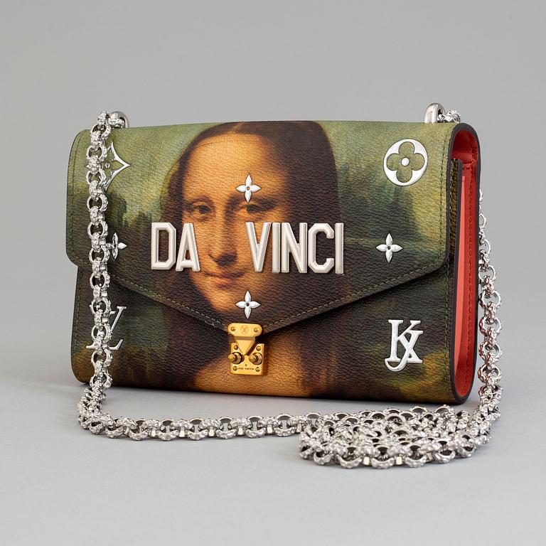 LOUIS VUITTON, chain wallet pouchette "Da Vinci Mona-Lisa " ur Master collection av Jeff Koons 2017.