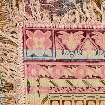 Wall hanging, Egyptian style, jacquard woven around 1900, approx. 185 x 120 cm.