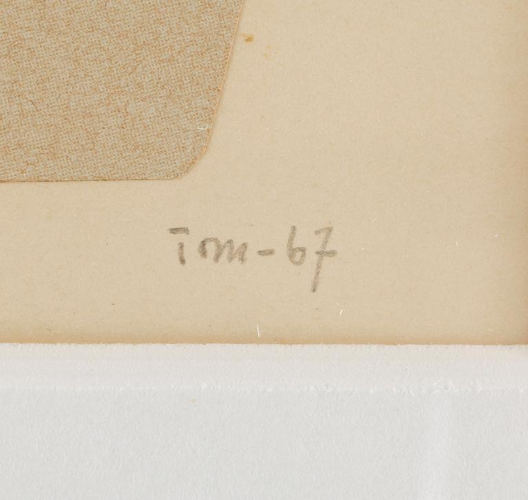 TOM MÖLLER, collage, signerad o daterad -67.