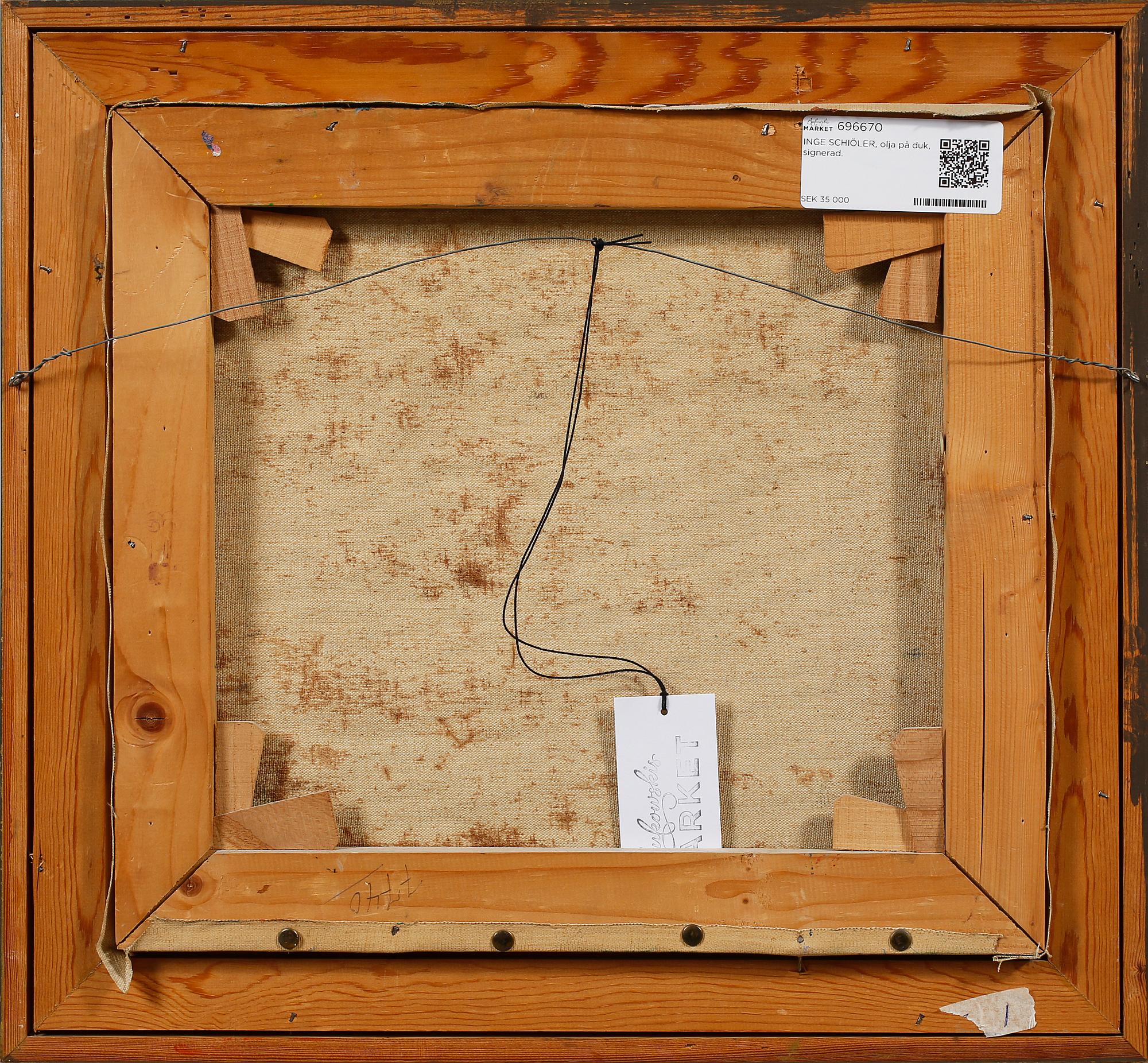 INGE SCHIÖLER, olja på duk, signerad.