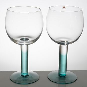 Kerttu Nurminen, beer glasses, 10 pcs, "Mondo", Iittala, late 20th century.