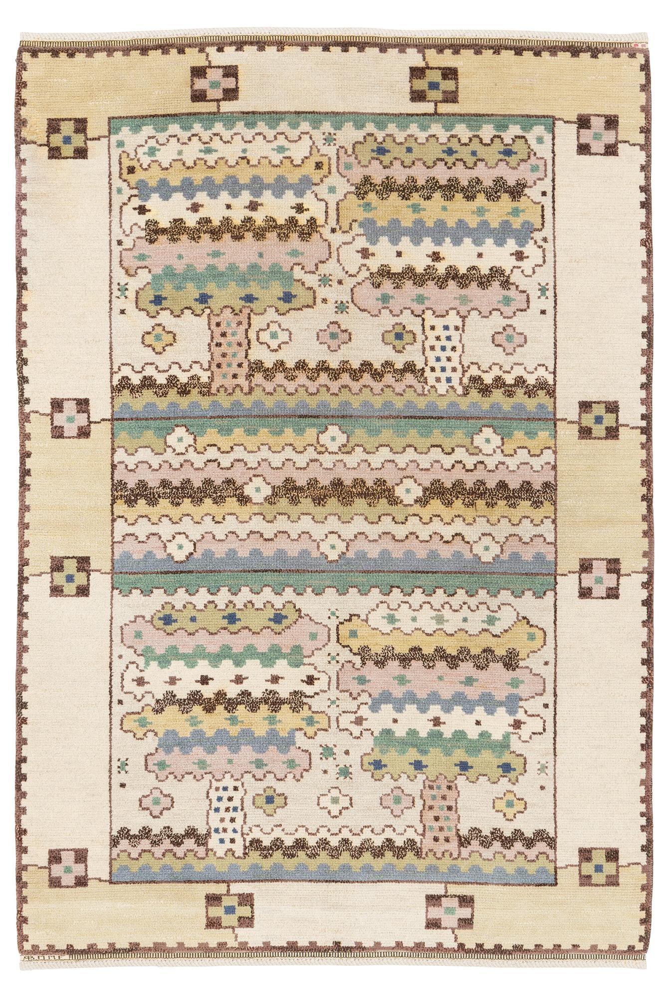 Märta Måås-Fjetterström, Matta, "Lunden", flossa, ca 258 x 176 cm, signerad AB MMF.