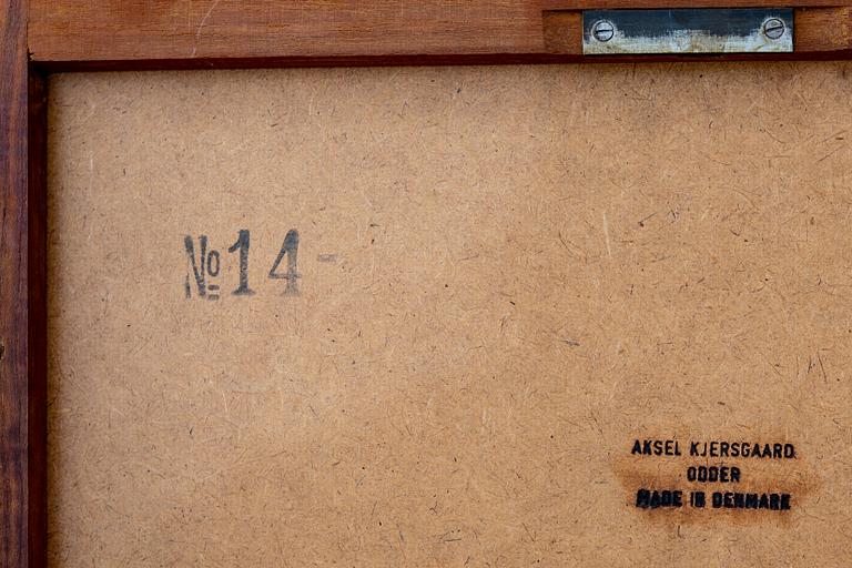 Aksel Kjaersgaard spegel "Nr 14" Odder Danmark 1960/70-tal.