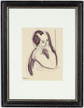 John Jon-And, mixed media on paper, dated München 3/11 -21.