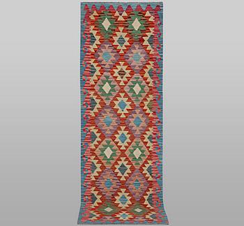 A runner carpet, Kilim, ca 269 x 77 cm.