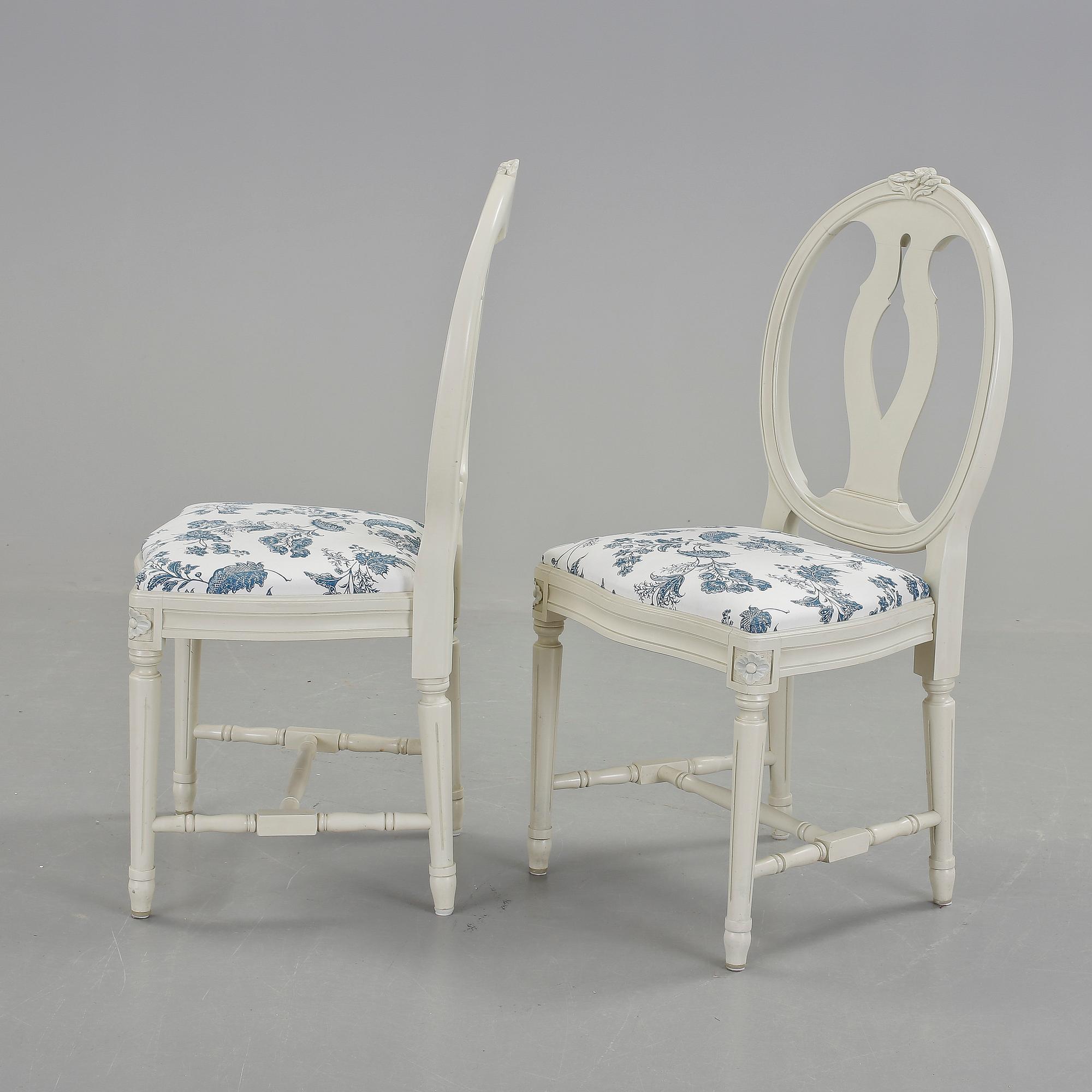 STOLAR, 6 st, gustaviansk stil, 1900-talets slut.