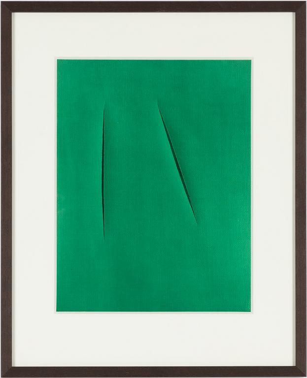 Lucio Fontana, efter, Concetto Spaziale (from XXe Siècle).