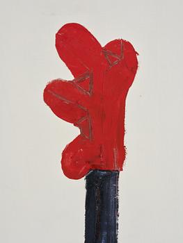 Torsten Andersson, "Staty. Lackerad masonitskulptur + svart sockel".