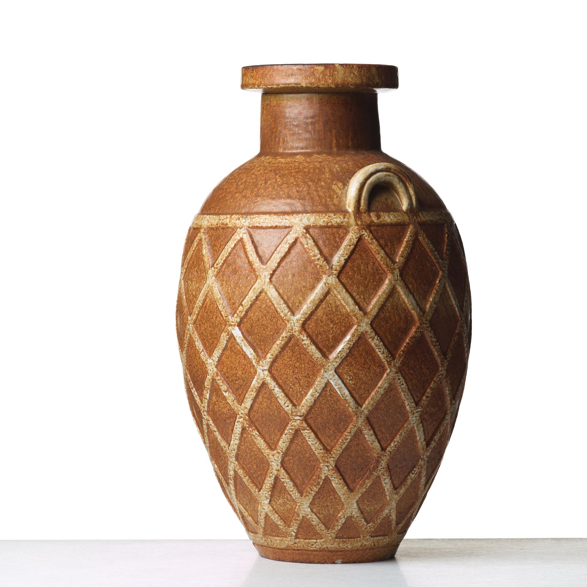 Gunnar Nylund, a stoneware floor vase, Rörstrand, Sweden 1950's.