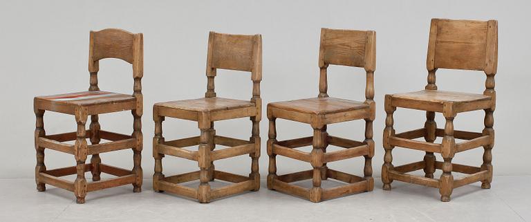 STOLAR, 4st, barock, 1700-tal.