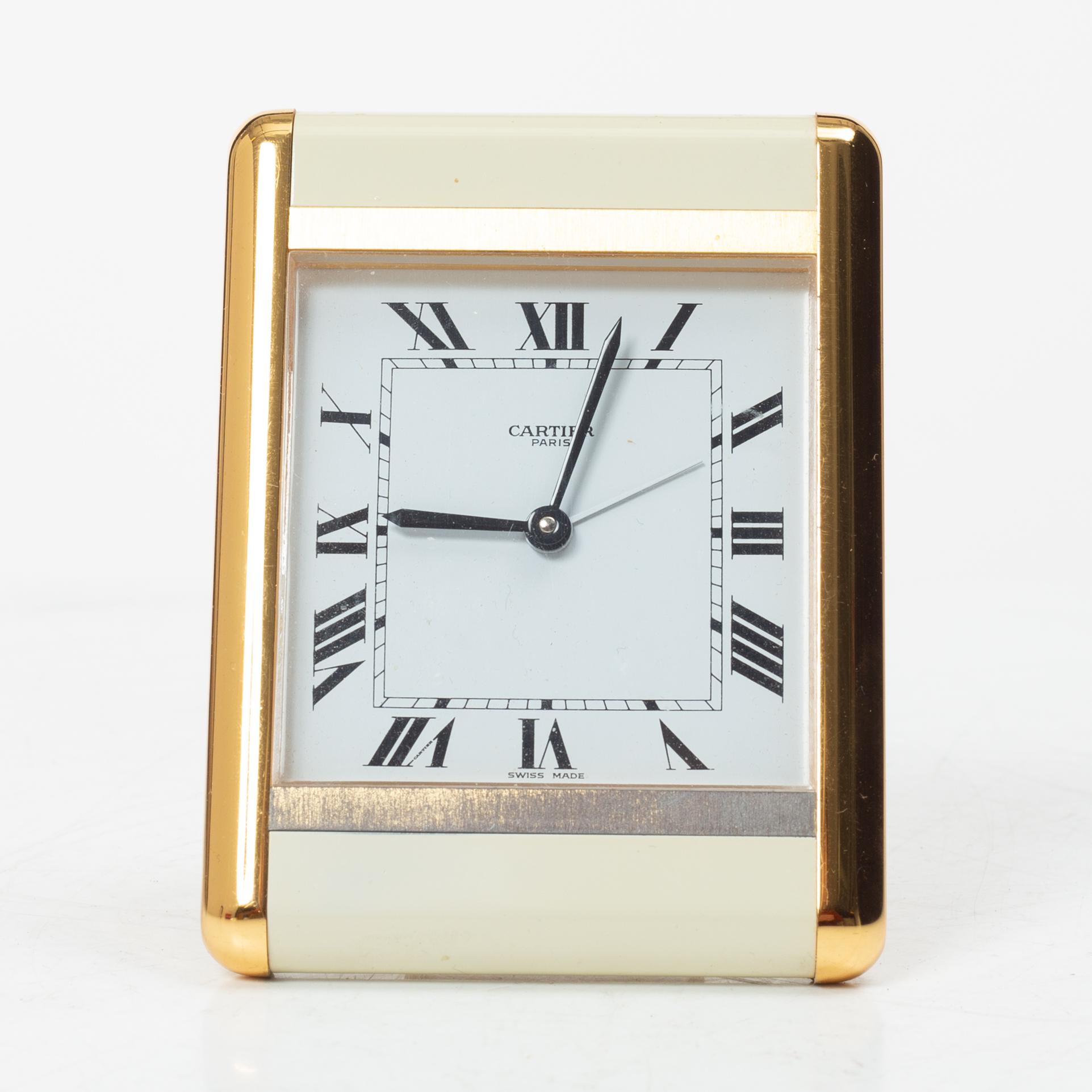 Table clock, Cartier, second half of the 20th century.