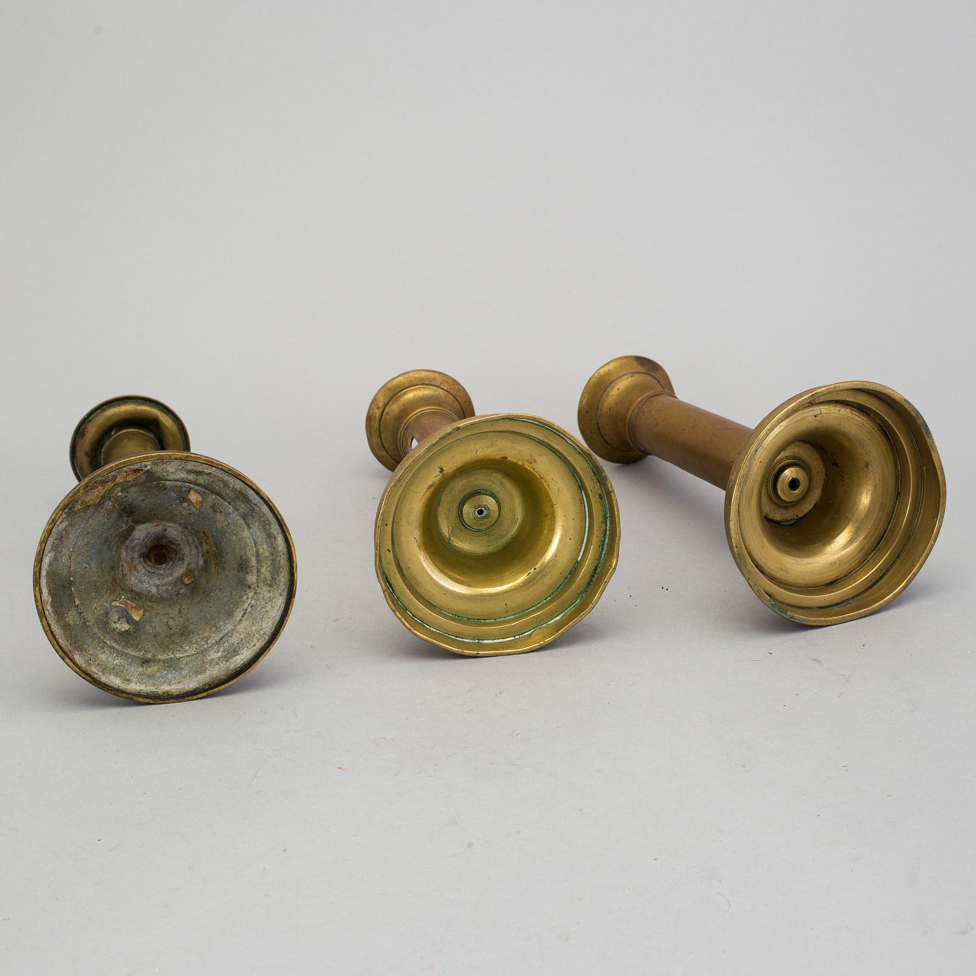 Six candlesticks, 1700-/1800s.