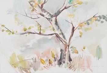 Nandor Mikola, watercolour, signed and dated 1980.