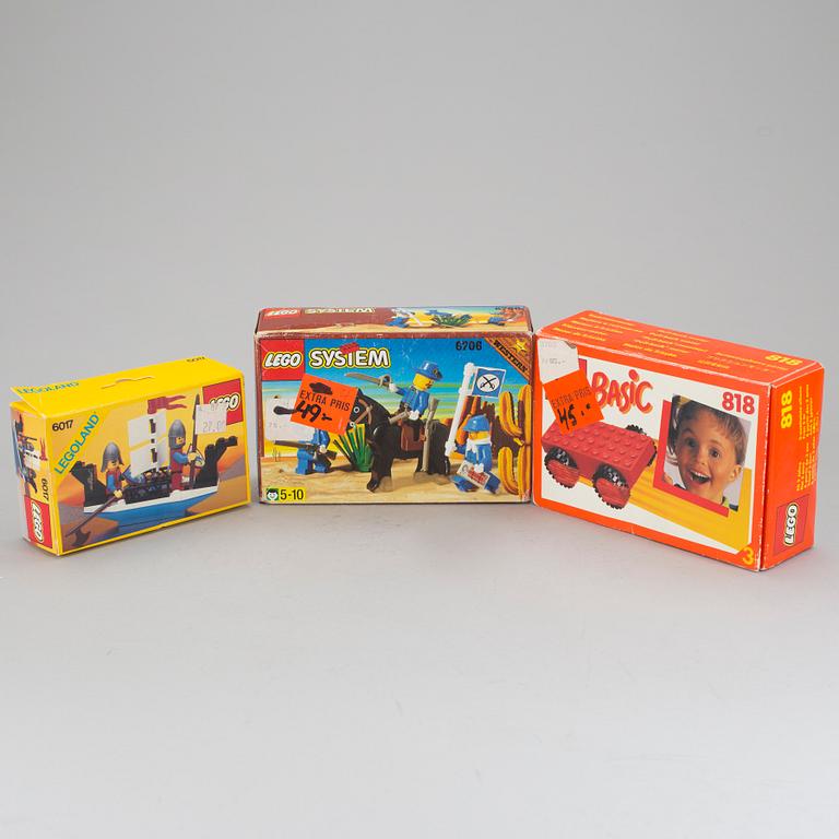 LEGO, 10 stycken set i förpackningar, 1980/90-tal.