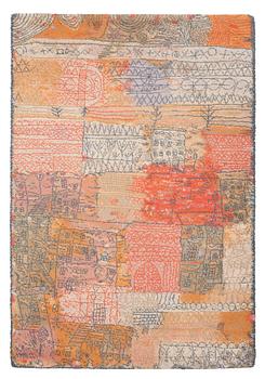 116. Paul Klee, RUG. "Florentinisches villenviertel”. Machine made pile. 202 x 138 cm. After a work of Art by Paul Klee from 1926.