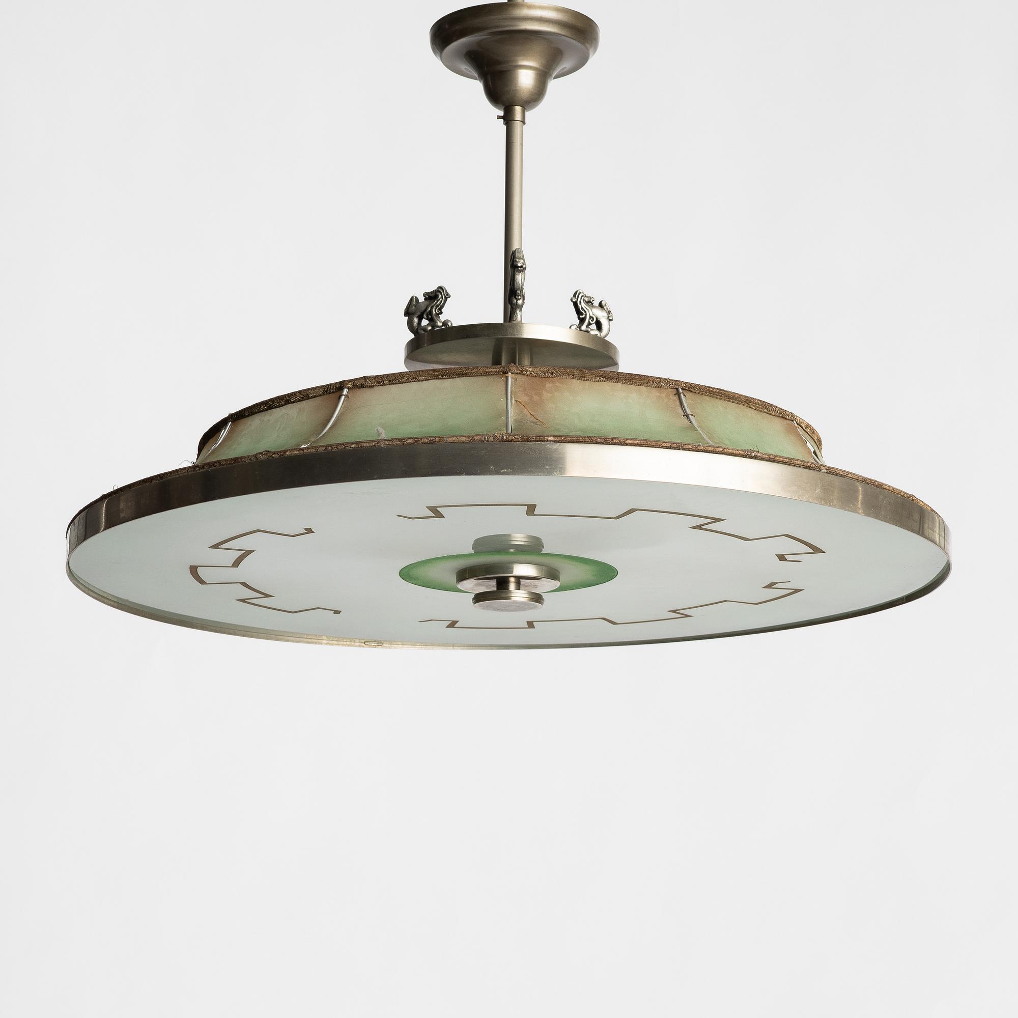 A 1920's/30's Swedish Grace ceciling lamp.