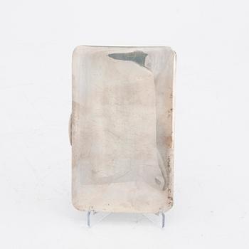 A possibly Indian 20th century silver cigarette case, weight 226 grams.